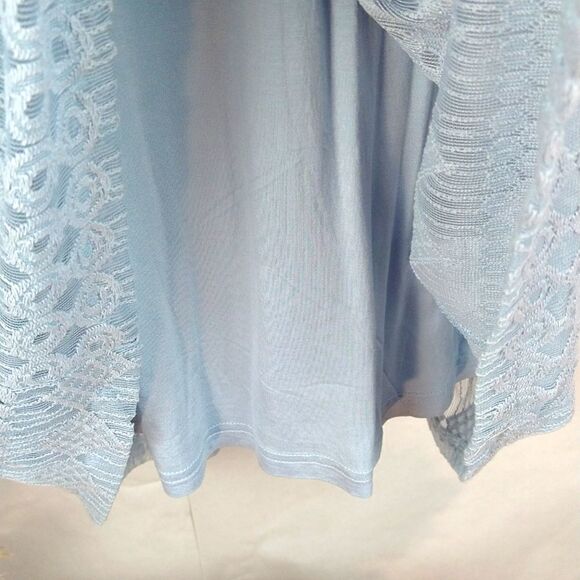 Romeo and Juliet heather blue baby doll lace mini dress sz M Boho Chic - Picture 6 of 12